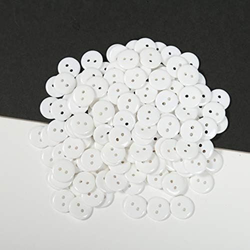 150Pcs 15mm White Two Hole Resin DIY Craft Sewing Buttons 5/8 Inch