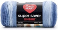 RED Heart E305.3962 Super Saver Ombre Yarn, Vineyard