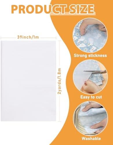 PLANTIONAL 39"x72" Iron-On Fusible Interfacing for Sewing, Lightweight