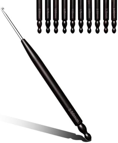 Hssugi 2.5mm Small Size Crochet Hooks Ergonomic Crochet Hook for