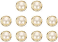 HARFINGTON 10pcs 24L Gold Faux Pearl Buttons 15mm 5/8" Plastic Round