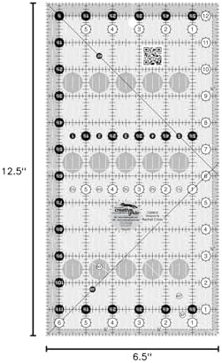 Creative Grids Quilt Ruler 6-1/2in x 12-1/2in Rectangle – CGR612