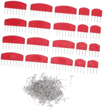 GOWENIC Knit Blocking Combs Pins Kit, 20pcs Crochet Blocking Combs Set