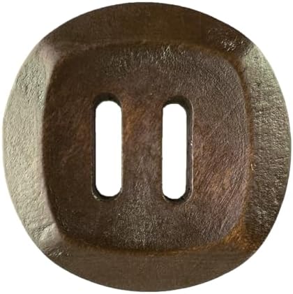 MTCELL 30 Pcs Classic Wooden Buttons, 30mm (1.18 Inches), Brown