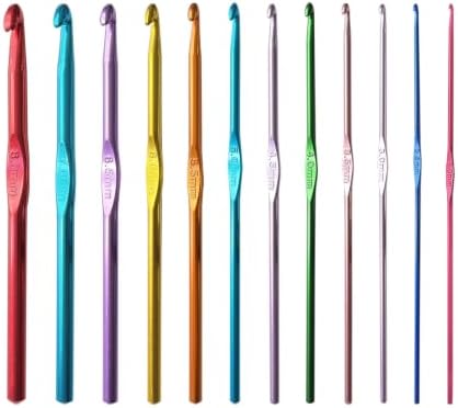 Meikeer 12pcs Crochet Hook Set, 2.0-8.0mm