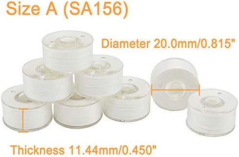 New brothread 144pcs Size A Prewound Bobbin Thread - White