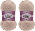 2 Skeins Alize Cotton Gold Yarn, 55% Cotton 45% Acrylic, 100g