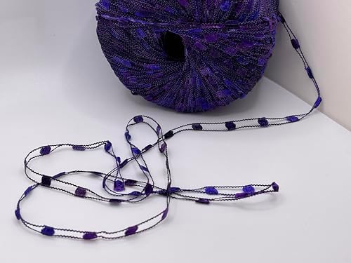 Purple Royale Berlini Ladder Ribbon Yarn #161-50 Grams (1.75 Ounces)
