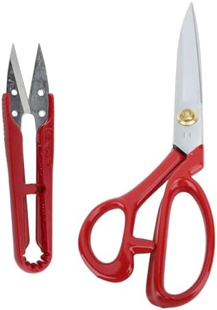 Fabric Scissors Tailor Sewing Shears (Red Handle 11 Inch)