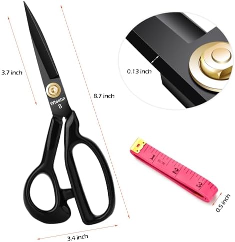 Fabric Scissors Professional, 8" Heavy Duty Sewing Scissor for Fabric