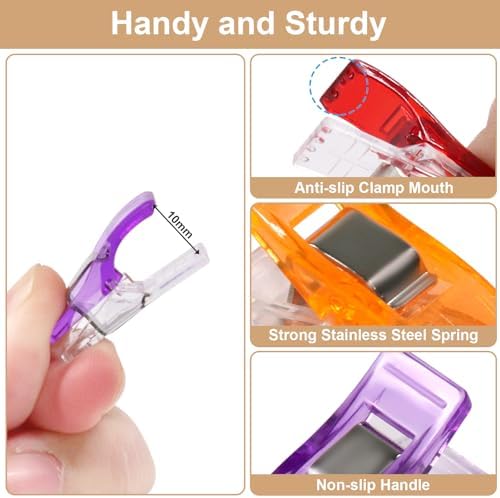 Coideal Small Sewing Fabric Clips, 48 Pcs Mini Multipurpose Quilt