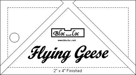 Bloc Loc Flying Geese Quilting Ruler 2 x 4 inch Finished, 2-1/2 x