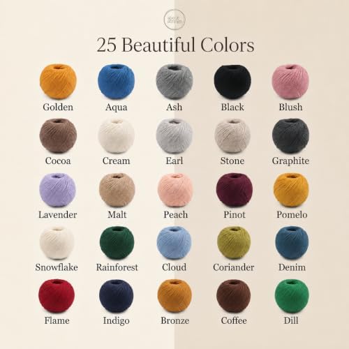 Lazy Wool - Soft Merino Cotton Blend Yarn, DK Light Worsted Weight