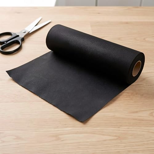 Didiseaon Non-Woven Fusible Interfacing Fabric, 30 Yard Black Medium