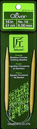Clover 3016/16-10 Takumi Bamboo Circular 16-Inch Knitting Needles