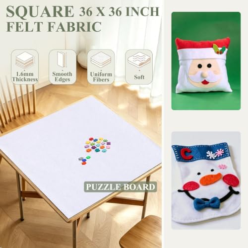 White Felt Fabric 36" X 36"(1 Square Yard) 1.6mm Thick Soft Felt Sheet
