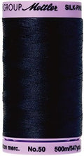 Mettler Silk-Finish Solid Cotton Thread, 547 yd/500m, Dark Blue