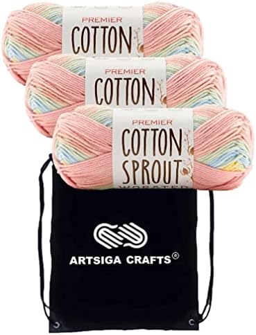 Premier Yarns Cotton Sprout Worsted Multi Salt Water Taffy 2102-4