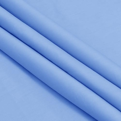 Homiest Light Blue Cotton Broadcloth Fabric by The Yard, 5Yards x60In