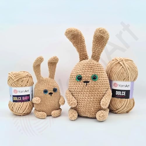 YarnArt Dolce Chenille Yarn – Soft Velvet Yarn for Amigurumi, Plush