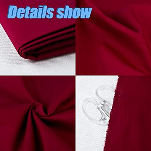 5 Yard Burgundy Cotton Fabric, Natural Cotton Poplin Fabric by The