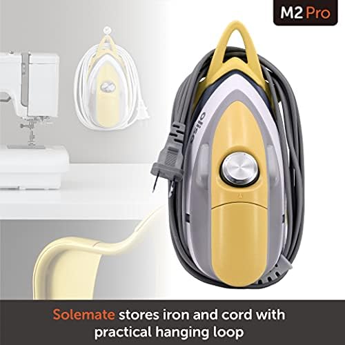 oliso M2Pro Mini Steam Iron for Sewing -1000W Dual Voltage Travel Iron