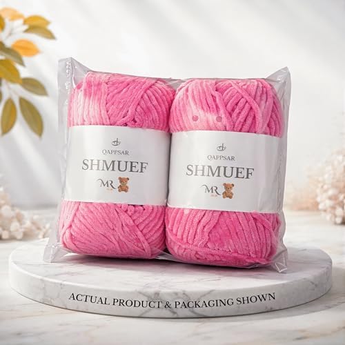 SHMUEF Chenille Yarn Ultra Soft Velvet Yarn, Super Bulky Weight