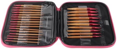 Compatible for Interchangeable Knitting Needles Carbonized Bamboo Set