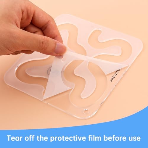 12 Pcs Acrylic Free Motion Quilting Rulers Templates with 2 pcs High