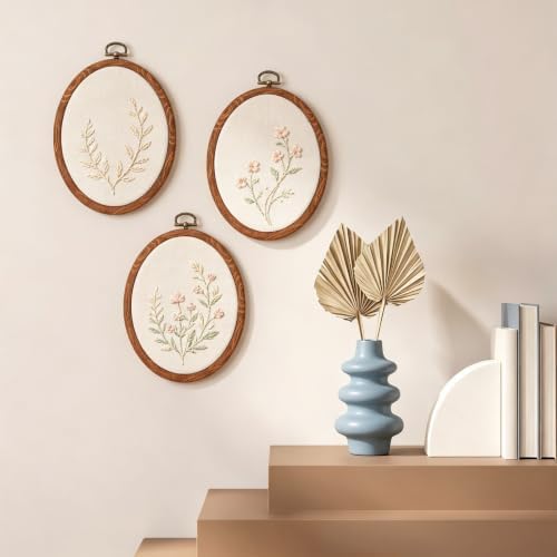 10 Pack Oval Embroidery Hoops 4.3"x5.3", Cross Stitch Hoop Ring for