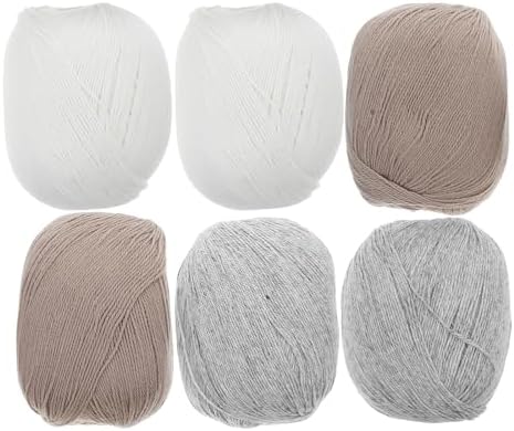 Xmas Wool Yarn for Crochet and Knitting, Soft Fine Thread for Shawls