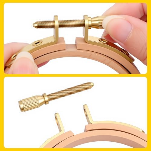 Josojoou 2Pcs Cross Stitch Hoop 3Inch Small Embroidery Hoop Round