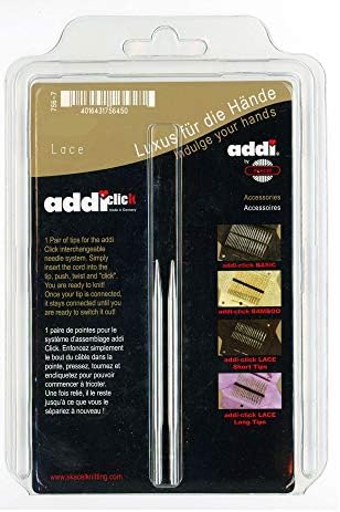 addi Click Interchangeable Knitting Needle Tips Short Rocket Lace Set