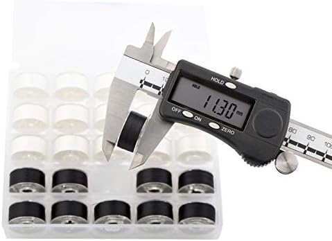 Simthread 25pcs Size A SA156 60WT Prewound Bobbin Thread - Black