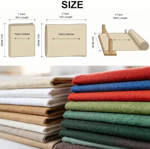 Canvas Fabric by The Yard, Thick Premium Canvas Fabric, 350GSM