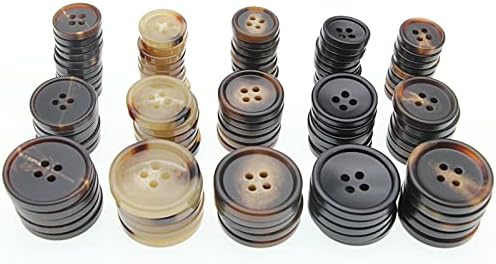 Mixed Resin Sewing Buttons 110 PCS, Round Bulk Buttons for DIY Sewing