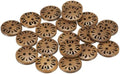 HARFINGTON 20pcs 2 Hole Flower Craft Sewing Button 18mm Handmade Wood