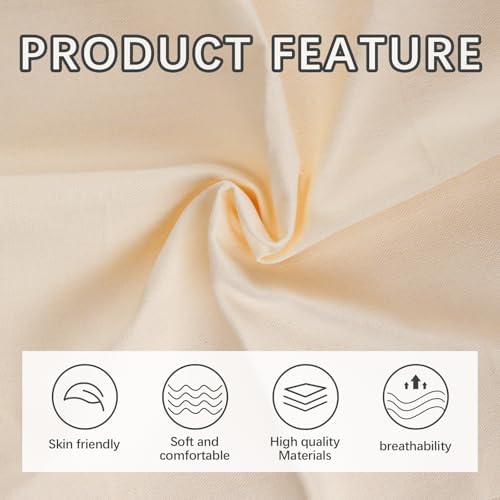 5 YD Canvas Fabric, Premium 10oz Natural Cotton Duck Canvas, 62 Inch
