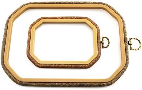 Longdex Embroidery Hoop 18x26cm Octangle Bulk Imitated Wood Cross
