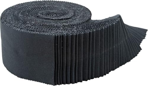 Confetti Cotton Solids Blackboard Rolie Polie 40 2.5-inch Strips Riley