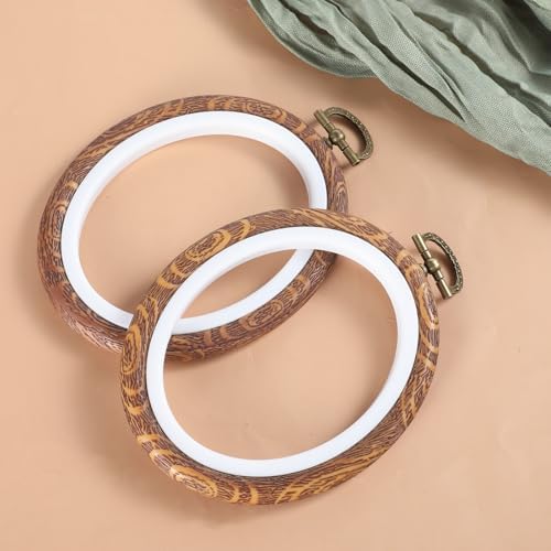 2Pcs Oval Fancy Embroidery Hoop, 3"x3.75" Decorative Cross Stitch
