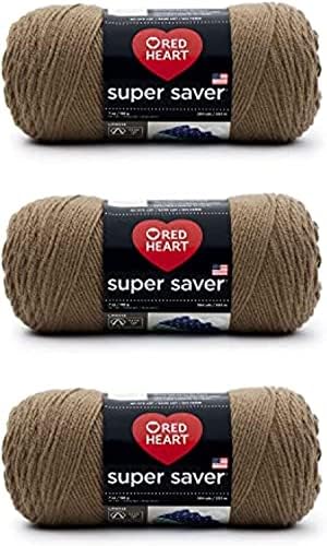 Red Heart Super Saver Yarn for Crocheting & Knitting, Café Latte