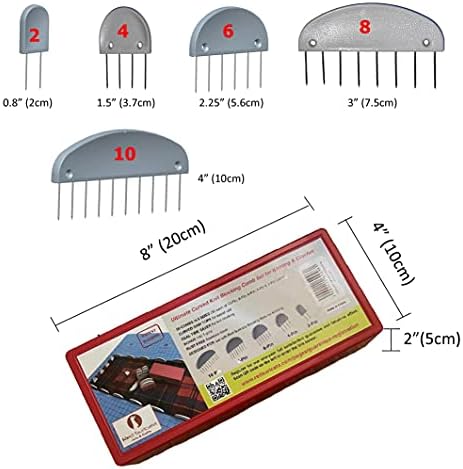 Suricata Knitting Combs - Set of 50 Curved Edge Combs with Extra 100