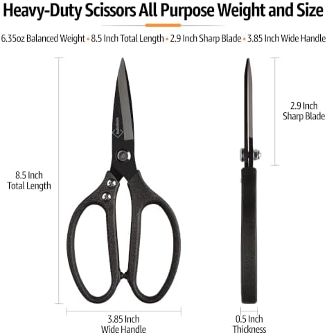 BoFuYuan Heavy Duty Scissors for Cutting Carpet Cardboard Leather