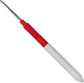 Addi Fine Steel Crochet Hook with Handle, Metal, Silver, 0.75mm