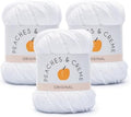 Peaches & Creme Solids 100% Cotton Yarn for Crocheting, White 3 Pack