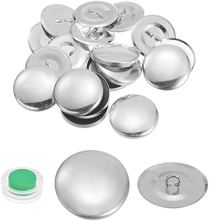 HARFINGTON 10 Sets Self Cover Button Kit 44L 1.1" 28mm with Wire Backs