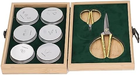 Sewing Kit with Wooden Storage Box, Complete Sewing Supplies Set, 2