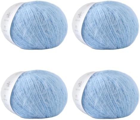 SHIKE Snowball 38% Wool Blend Yarn-4x100g Balls Soft Plush Yarn for