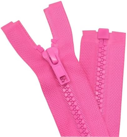 YaHoGa 2PCS 24 Inch #5 Separating Jacket Zippers Bulk for Sewing Rose